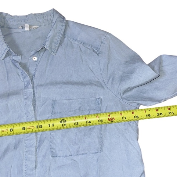 RW.& Co ,Lyocell 100% shirt,women med,hidden buttons,roll up sleeves,coastal - Picture 5 of 10